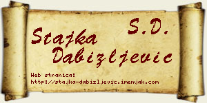 Stajka Dabižljević vizit kartica
